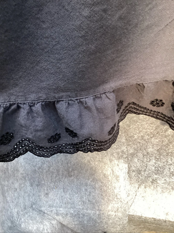 Vestido Converse Mujer Gris Medio Boho Relajante Cottagecore Preppy Foto 4 de 4