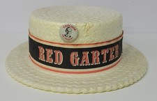 Vintage 1976 Bicentennial Red Garter Bar Hat Styrofoam w/ Calvin Coolidge Pin