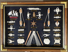 Maritimes Wandbild mit Deko- Seemannsknoten    60 x 44 cm