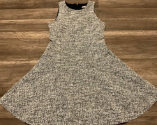 BANANA REPUBLIC SPARKLE TWEED SLEEVELESS COCKTAIL DRESS FLARED ( SIZE 4P )