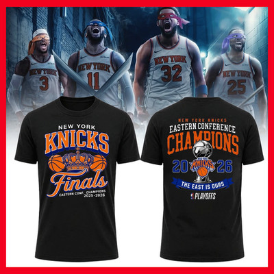 NEW!!! NY Knick$ Finals Eastern Conf Champions Shirt 2025-2026 Reprint Gildan