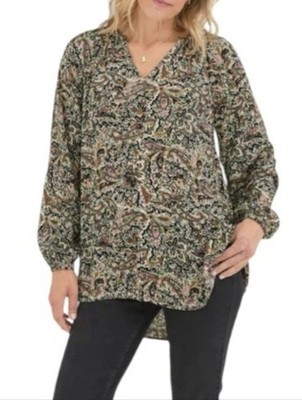 Fat Face Paisley Floral Earth Toned Boho Blouse