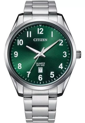 Citizen Men's Quartz Green Dial Stainless Steel Watch - BI1031-51X NEW