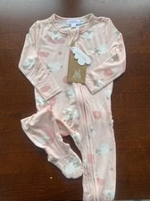Angel Dear Pink Sheep 2way Zipper Ruffle Footie Pajama 9-12 Months NWT