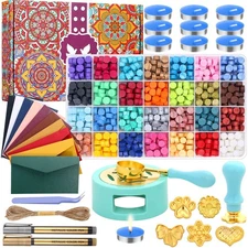 Upgraded Wax Seal Stamp Kit 790pcs Sealing Wax Kit With Wax Seal Beads Wax Stamp