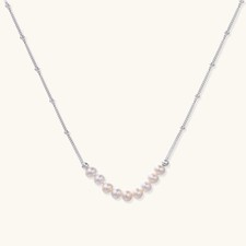 Luna Freshwater Pearl Arc Necklace