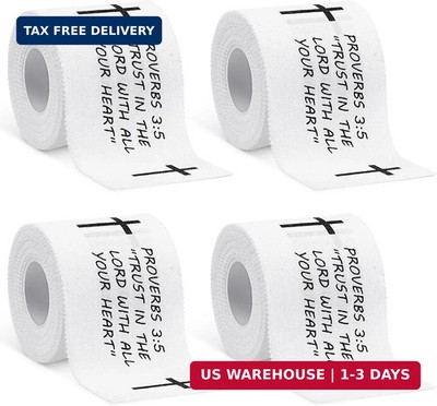 4-Pack Christian Athletic Tape 2in x 23ft, Cross Wrist Wraps for Football Soccer