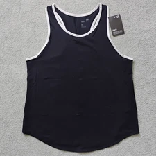 NWT M Women's GapFit Black Racerback Scoop Neck Active Gym Workout Tank Top NEW