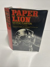 George Plimpton SIGNED PAPER LION 1966 1st Edition 5th Printing Hardcover DJ NFL
