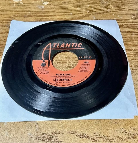 LED ZEPPELIN Black Dog / Misty Mountain Hop 45 Atlantic 2849
