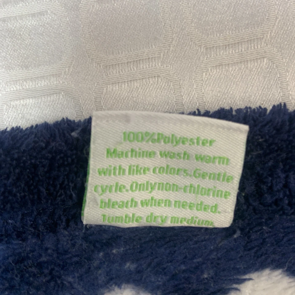 Manta de felpa de viaje Vera Bradley Lucky You polar 50x80 azul marino floral Foto 4 de 4