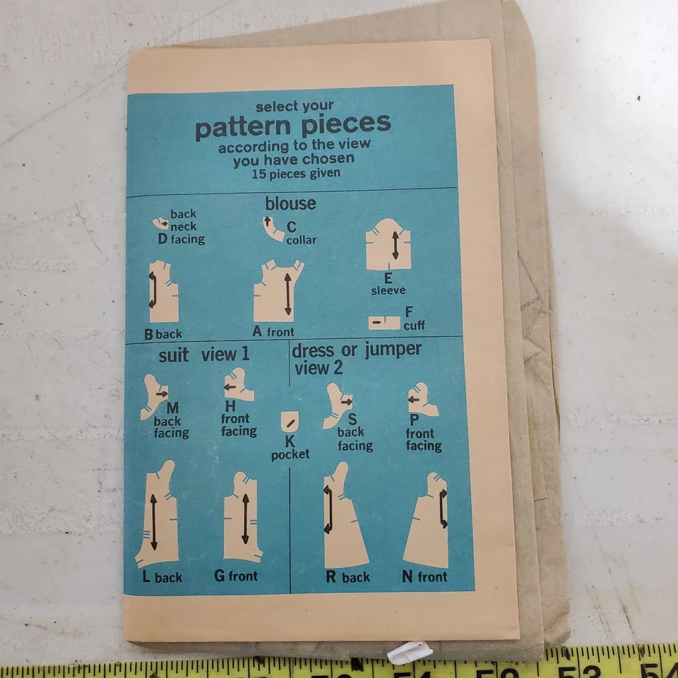 Vtg Simplicity Pattern 8565 Unisex Romper Shirt Jumper Dress Infants 6 - 9 Mo - Image 2 of 3
