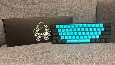 Kraken Pro 60 ブラック＆ブルー Kraken Pro 60 Black Blue Mechanical Gaming Keyboard Compact Wired