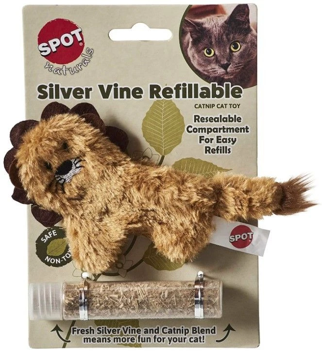 Cat, Spot Silver Vine Refillable Cat Toy Assorted Characters (1 count)