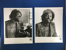 PETER TOSH TWO PRESS PHOTOS c. 1976 Columbia GLOSSY B & W 8"x10" LEGALIZE IT EX