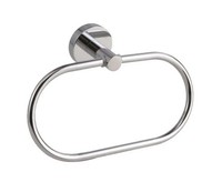 Tesa Handtuchring Smooz Oval, Hochglanz-Verchromt Handtuchringe