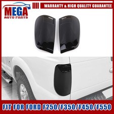 Smoked Black Rear Tail Light Lamp Cover Trim For Ford F250 F350 F450 F550 08-16