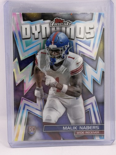 2024 Topps Finest Malik Nabers Dynamos Rookie RC New York Giants