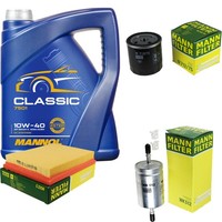 Mann Inspektionspaket 5L Mannol Classic 10W-40 FüR Opel Corsa B 1.4I 1.2I Tigra