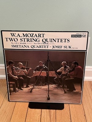 W.A. Mozart Two String Quintets, Josef Suk, Smetana Quartet, Denon OX-7089 NM