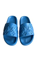 Louis Vuitton Waterfront Mule Bubble Monogram LV Blue Sandals