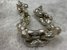 Tartaria Jewelry B0565 Handmade Hammered Silver Bracelet 225g Custom