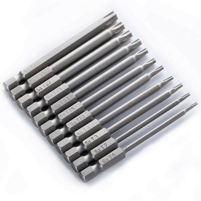 1/4'' Shank Hex Magnetic Alloy Steel Head Torx Screwdriver Bit Set Tamper Proof d