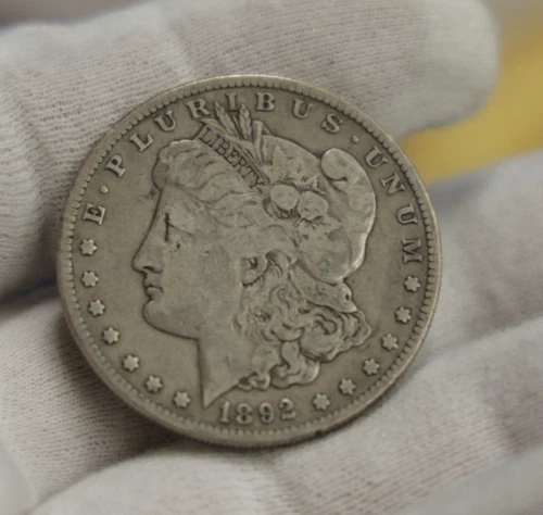 1892 S US Morgan Silver Dollar $1 Fine