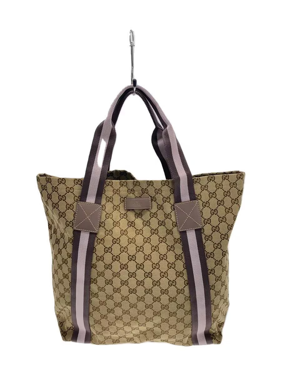 GUCCI Canvas BEG Tote Bag with All-Over Print 189669 467891