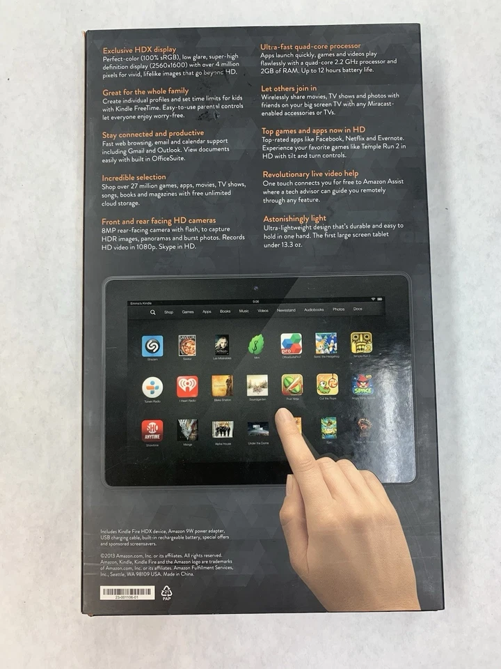 Amazon Kindle Fire HDX 8.9 3RD Gen. 8.9" Display 32GB Black NEW NIB RARE - Image 3 of 4