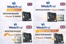 Biostar B450M + Ryzen 3 3200G CPU Combo Deal AM4 Gaming Motherboard NEW