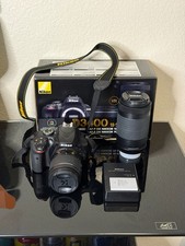 Nikon D3400 DSLR Camera with 18-55mm  70-300mm 2 Lens Kit  2 Batteries/Charger