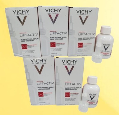 VICHY LIFTACTIV PURE RETINOL SERUM DEEP WRINKLES 1.01 OZ BOXED LOT OF 5