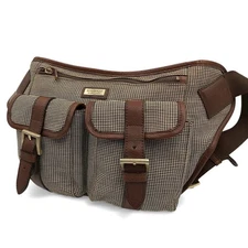 Burberry Black Label Tweed Body Bag Men Bag JPN Original Collection VHTF