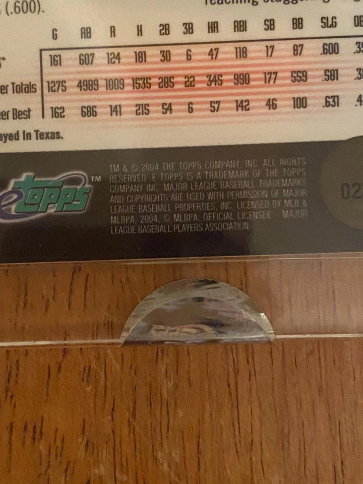 2004 eTopps Event #100 Alex Rodriguez Yankees Rare  - Image 3 of 4