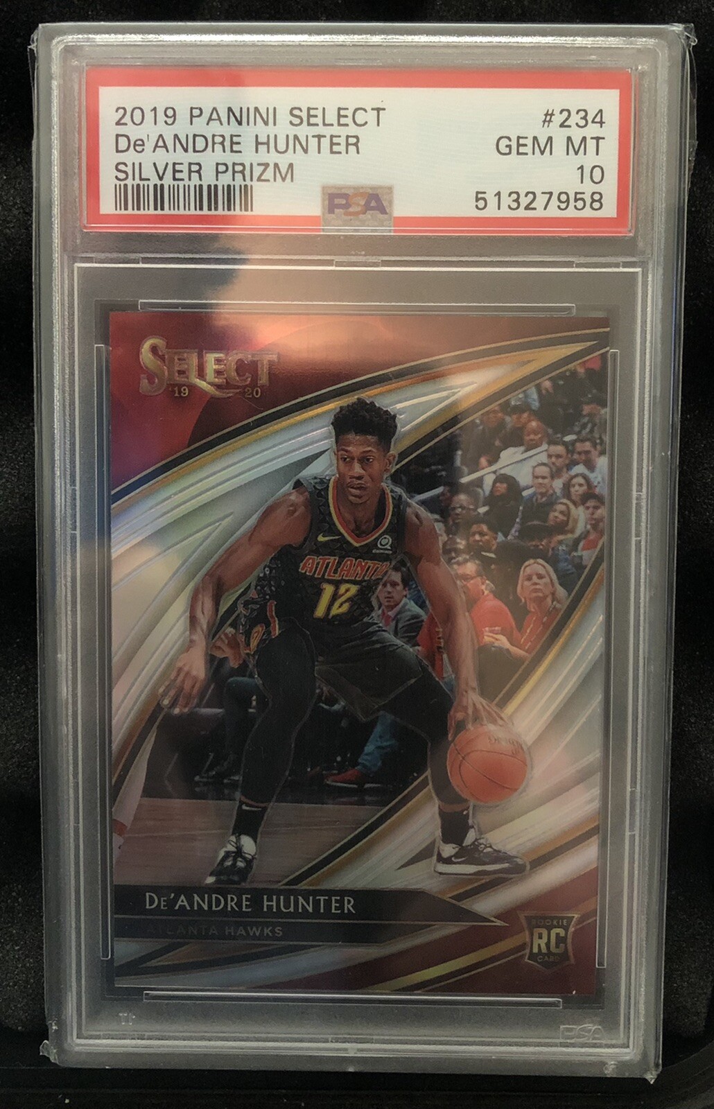 2019-20 Select Courtside Silver Rookie De'Andre Hunter RC PSA 10 Atlanta Hawks