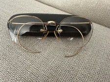 Vintage B L 1/10 12K Gold Filled Half Rim Glasses With Case