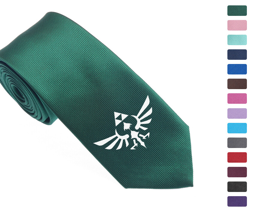 Legend of Zelda Logo Symbol Men 6.5 cm Skinny Slim Groom Party Tie Necktie Gift