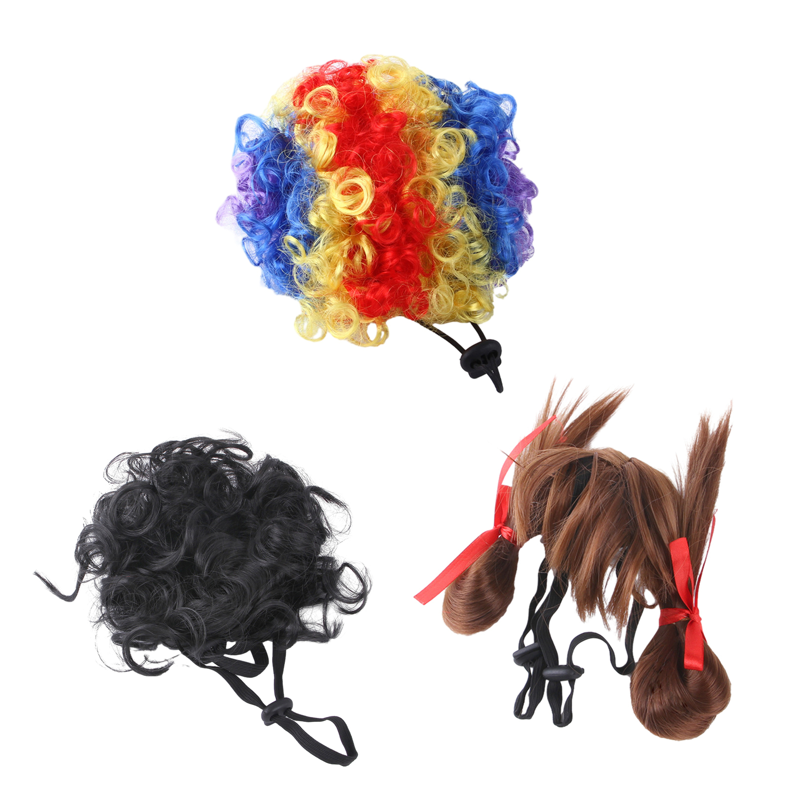Funny Cat Dog Wig Adjustable Cosplay Wig Hairpiece Pet Wig Headgear Pet Costume