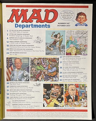 Mad Magazine #547 October 2017 Inside Our Trump Art Gallery + Vladimir Putin - Picture 2 of 4
