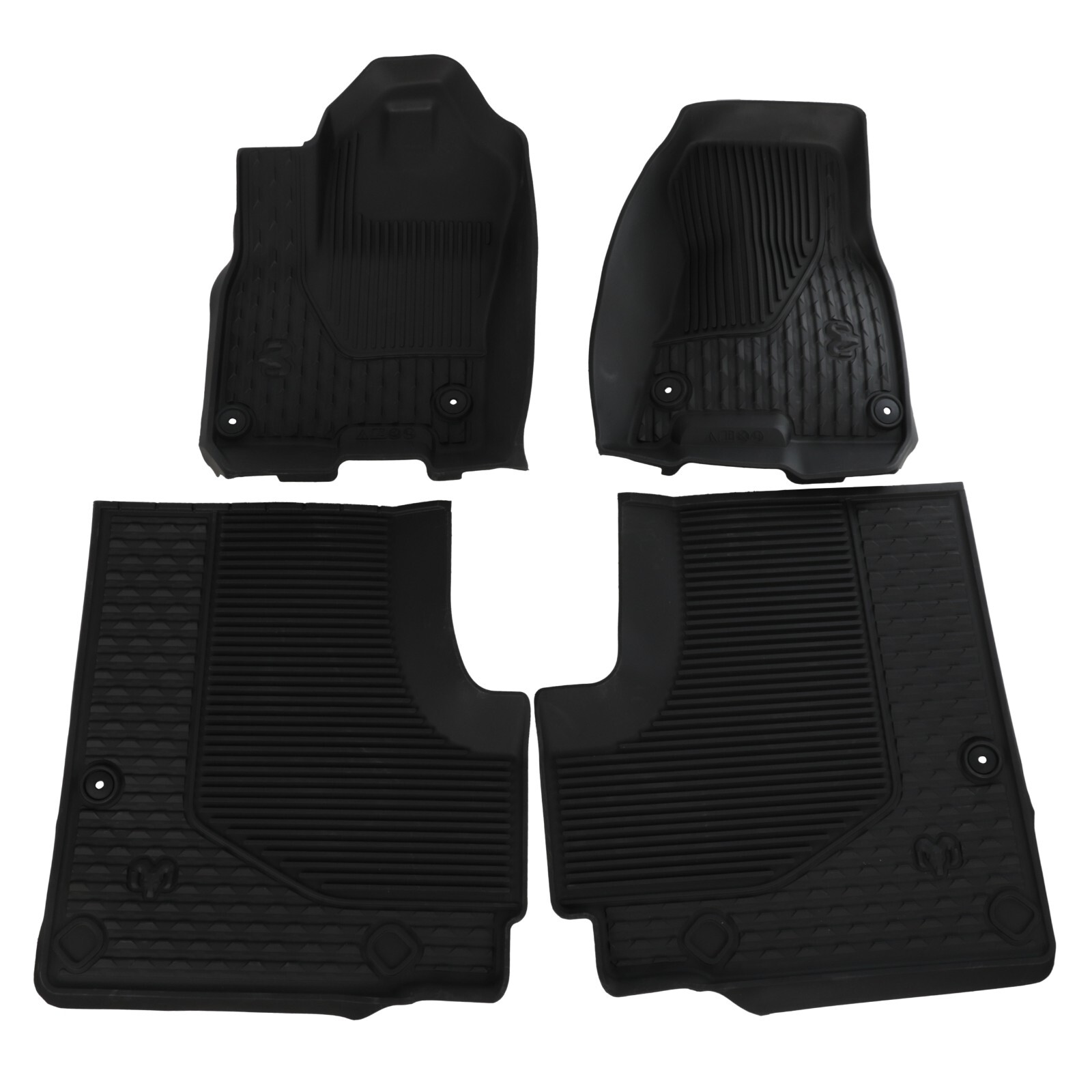 Juego de alfombrillas de goma para RAM 1500 Crew Cab 2025-2026 (N/P 82216607AA)