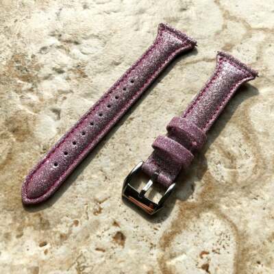 Pink Glitter Slim Leather Band Strap for Huawei Watch GT 2 & GT 46mm Smartwatch