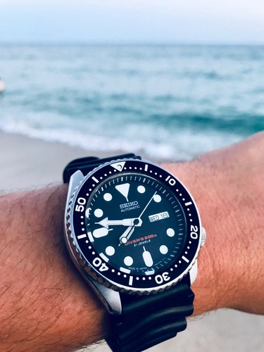 Sangle en caoutchouc noir Seiko SKX007J SKX007 SKX SKX Auto Diver fabriqué au Japon 200 m - Photo 1 sur 8