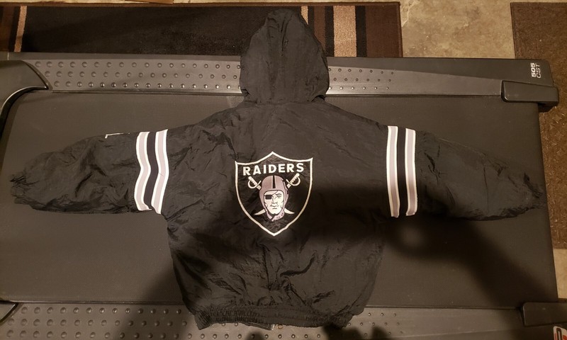 Oakland Raiders Jacket *vintage Pro Player raiders reversible Hooded Youth 10/12