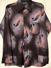 Vintage 1970s Van Heusen Splendor Men's Shirt Lg Disco Polyester Leisure Wear