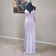 City Triangles Women's Mermaid Spaghetti Straps Prom Dress In Pink SZ 7