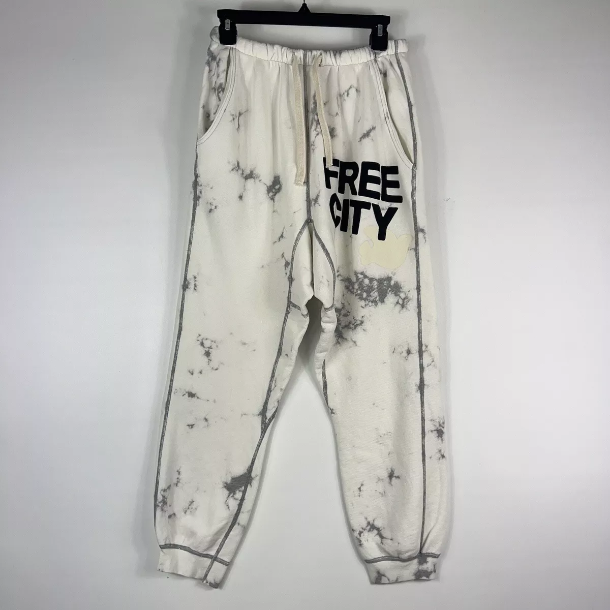 Freecity Super Bleachout Pocket Sweatpants White Storm Dove