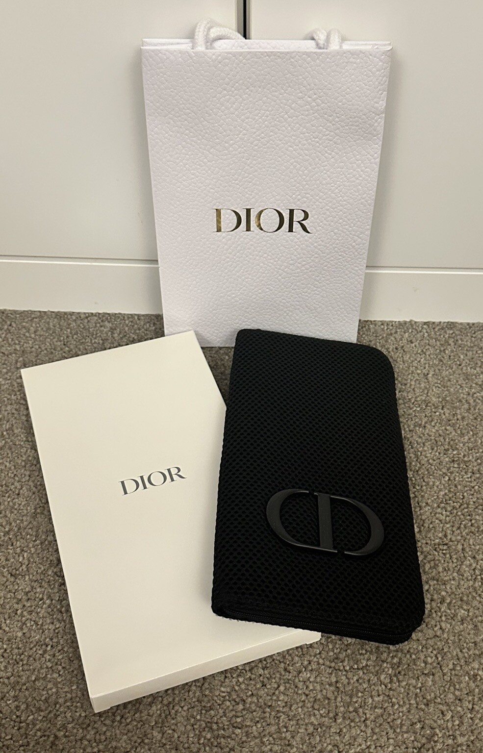Super Rare Dior Vip Gift Black Brush Holder Pouch Makeup Bag Collection