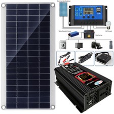 Solarpanel 30W Solaranlage Komplettpaket Photovoltaik Balkonkraftwerk 12V - 220V