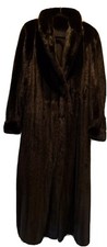 Gorgeous Full Length Black Mink Coat. Size -8